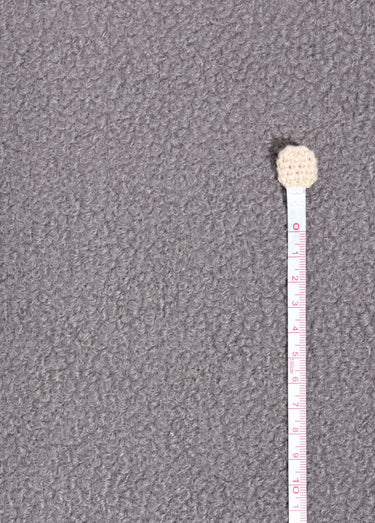 Coupon tissu fausse fourrure, Doudou Gris Clair