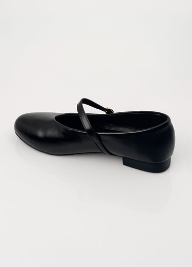Ballerines style babies, simili cuir Noir
