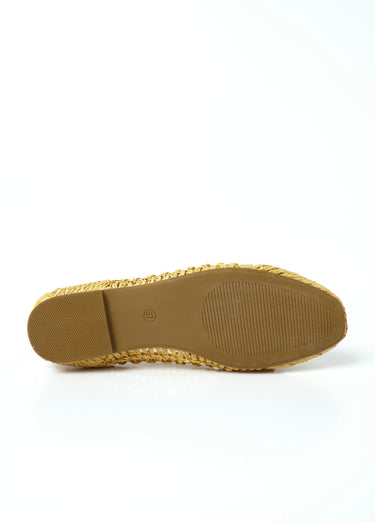 Ballerines plates ajourées aspect naturel Beige