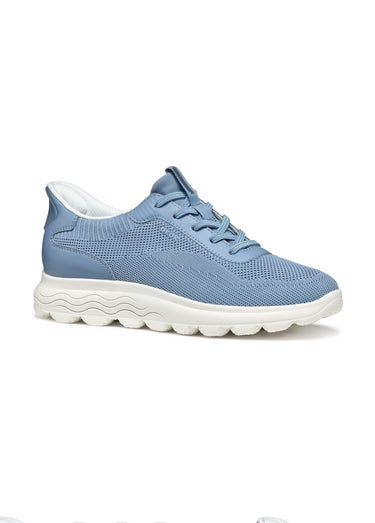 Baskets en mesh avec semelle compensée Bleu