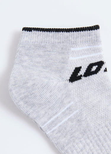 Socquettes techniques avec logo Assortis Gris