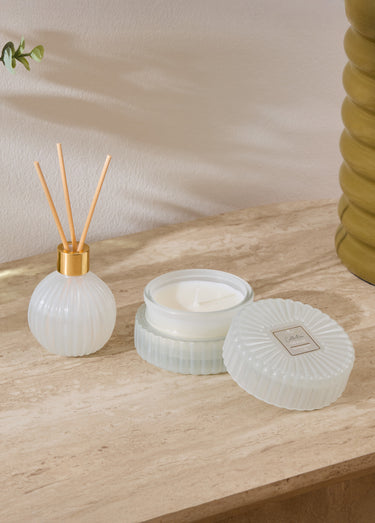 Coffret Senteur : bougie + diffuseur Thé blanc