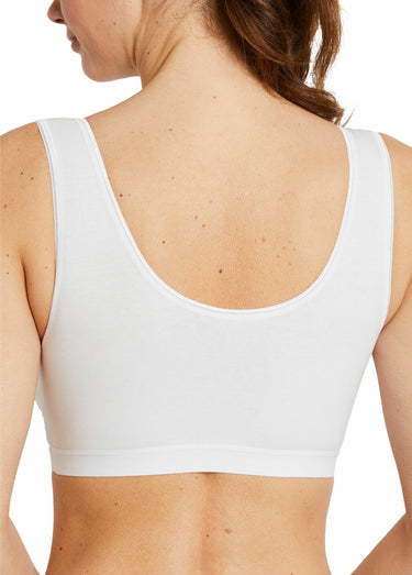 Soutien-gorge brassière dentelle extensible Blanc