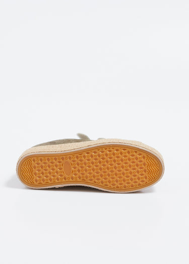 Baskets à scratch semelle compensées corde Kaki