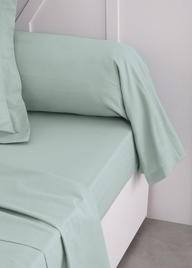Taie d'oreiller coton unie Celadon