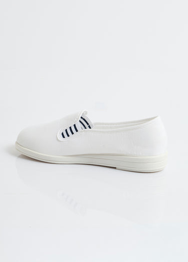 Mocassins toile largeur confort Blanc