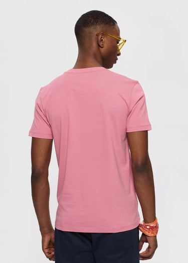 T-shirt col rond essentiel, logo poitrine Rose