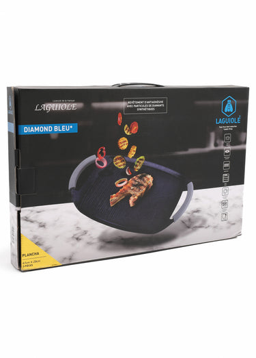 Plancha grill alu 47cm Diamant Bleu Bleu