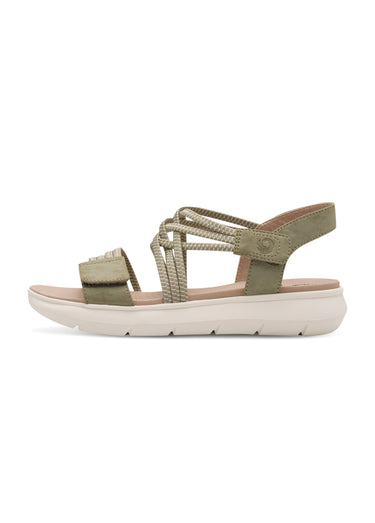 Sandales scratchées multibrides élastiques Marron Clair