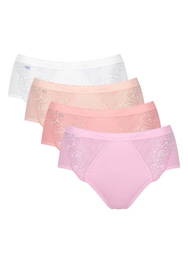 Lot de 4 culottes Chic midi Rose blanc lot  3  +1