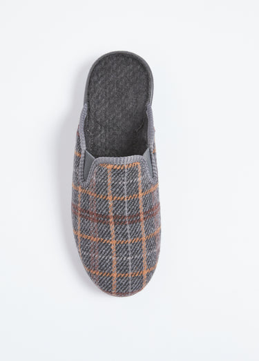 Chaussons mules largeur confort élastiqués Gris