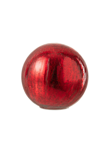 Boule à LED à poser en verre Rouge