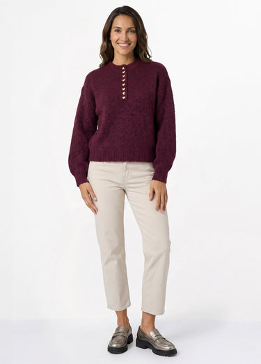 Jean stretch coupe droite taille haute Ecru