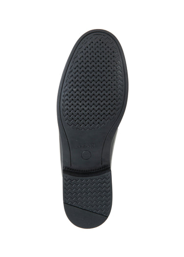 Mocassins classiques en cuir avec patte Noir