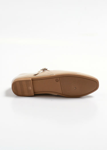 Ballerines vernies plates façon babies Beige