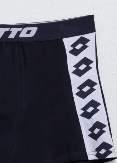 Boxer coton avec bandes logo Noir