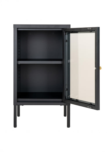 Meuble vitré 1 porte moderne, foncé Noir