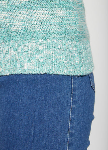 Le pull col roulé torsadé Chine Vert