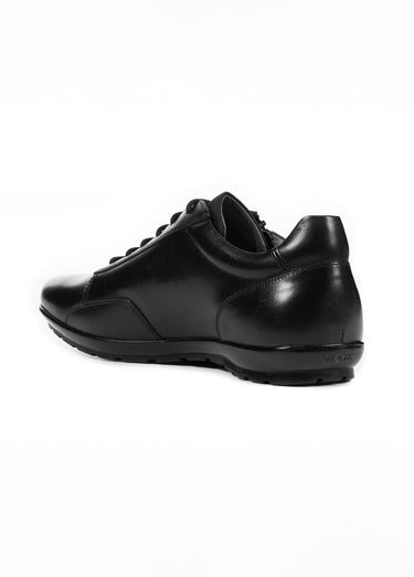 Derbys en cuir tendance à lacets Noir