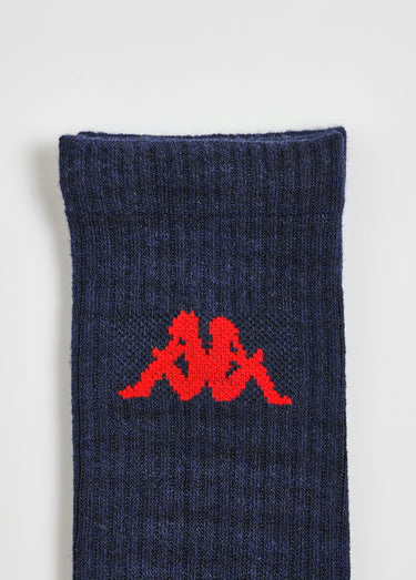Lot de 2 Chaussettes coton recyclé, foncé Bleu / Gris