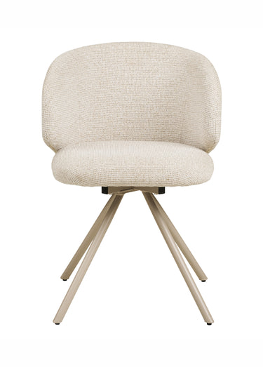 Chaise pivotante pieds métal FULHAM Sable