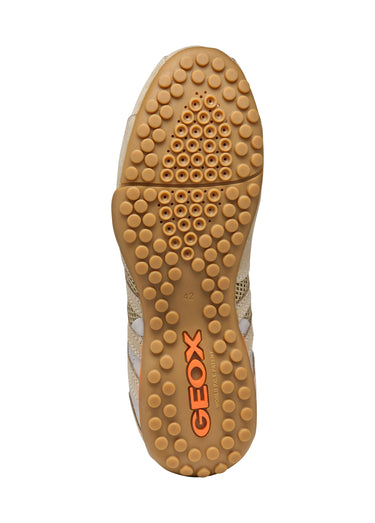 Baskets sportwear multimatières à lacets Sable