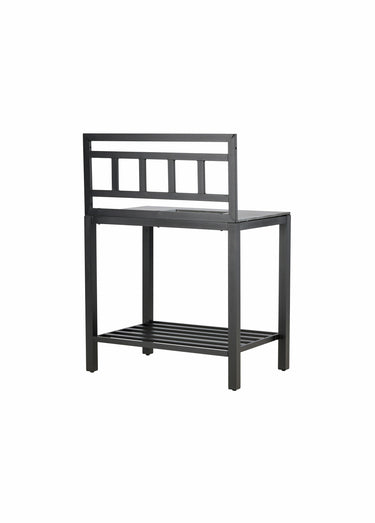 Banc de cuisine aluminium, dessus pierre Noir