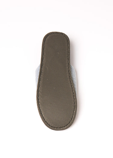 Chaussons mules à message humoristique Gris