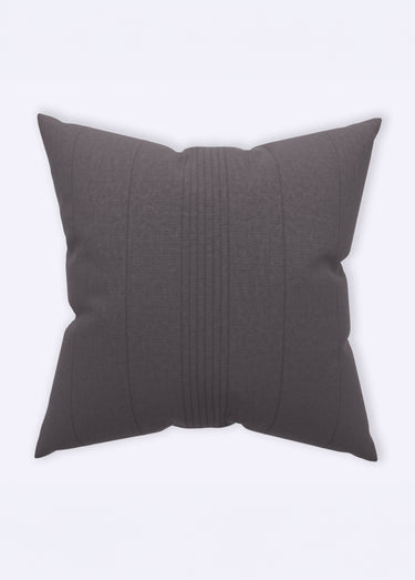 Housse de coussin bachette coton, motif lignes Anthracite