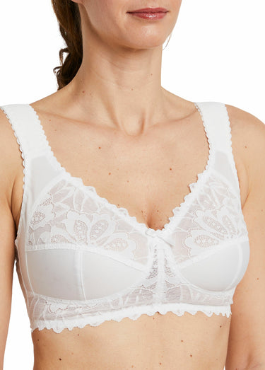 Soutien-gorge sans armatures dentelle Blanc