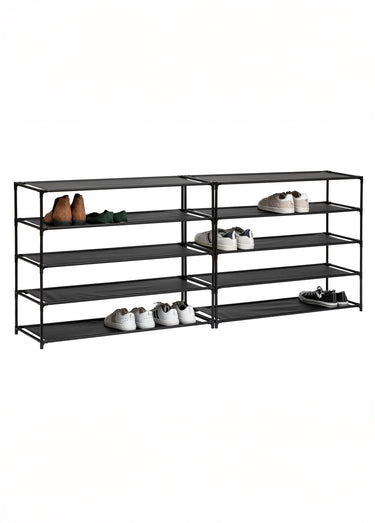 Range chaussures 10 niveaux en métal Noir