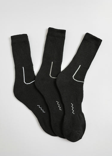Lot de 3 Chaussettes bicolores bouclettes Noir