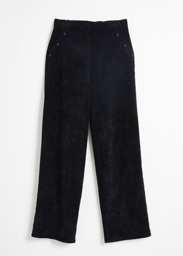 Pantalon large velours milleraies Noir