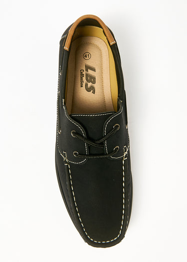 Chaussures bateau cuir Noir
