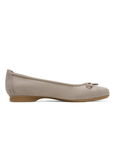Ballerines antidérapantes en suédine Gris