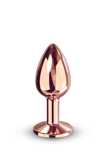Plug anal aluminium façon bijou, Diamond Rose gold