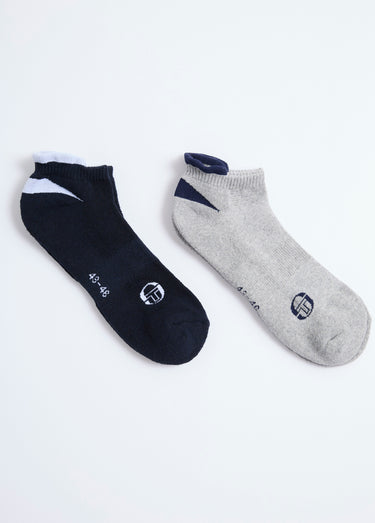 Lot de 2 Socquettes techniques Gris/Marine