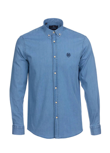 Chemise en jean chic en toile denim Bleu Tendre