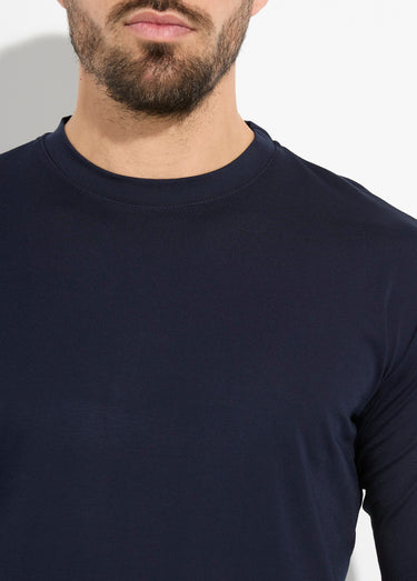 T-shirt à manches longues avec stretch Bleu