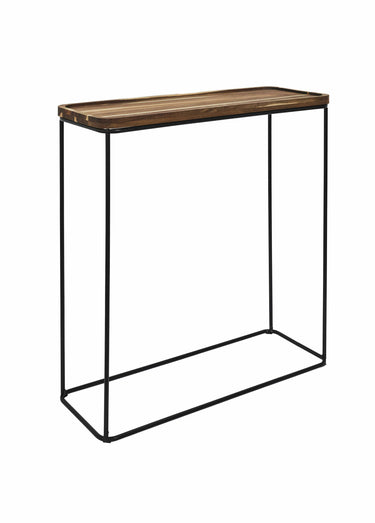 Console design en bois d'acacia Marron/Noir