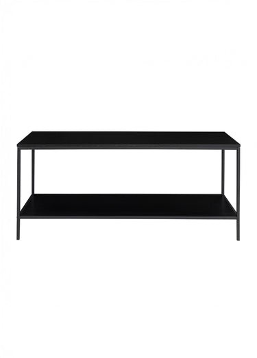 Meuble TV 2 niveaux en acier foncé Noir