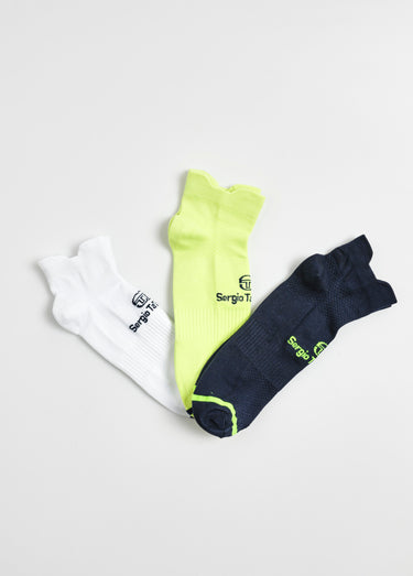 Lot de 3 Socquettes assortis vifs Bleu/Jaune/Blanc