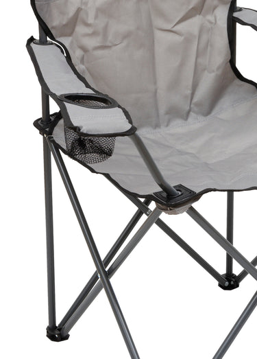 Chaise de camping compacte pliante Gris