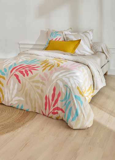 Drap plat coton imprimé végétal Imprime