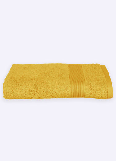 Drap de bain épais pur coton 100x150cm Ocre