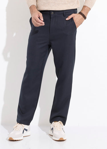 Pantalon coupe droite, style casual chic Marine