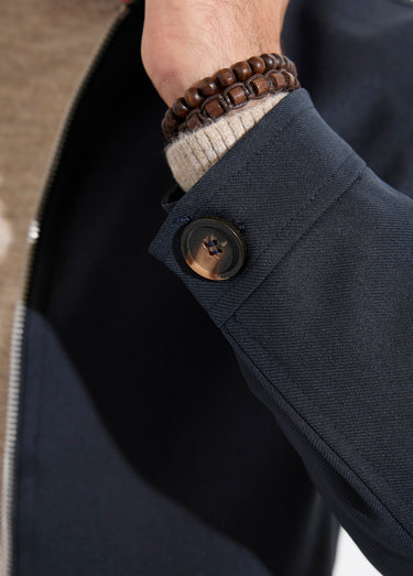 Veste zippée légère casual chic Marine