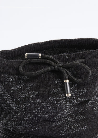 Tour de cou maille et sherpa, zig zag Gris