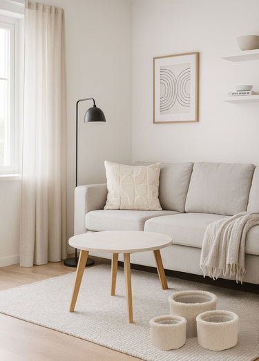 Set 3 paniers rangement, aspect laineux Blanc
