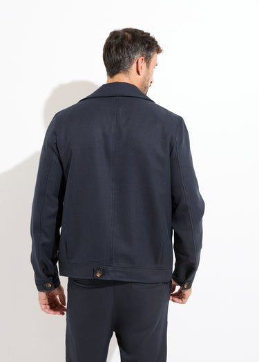 Veste zippée légère casual chic Marine